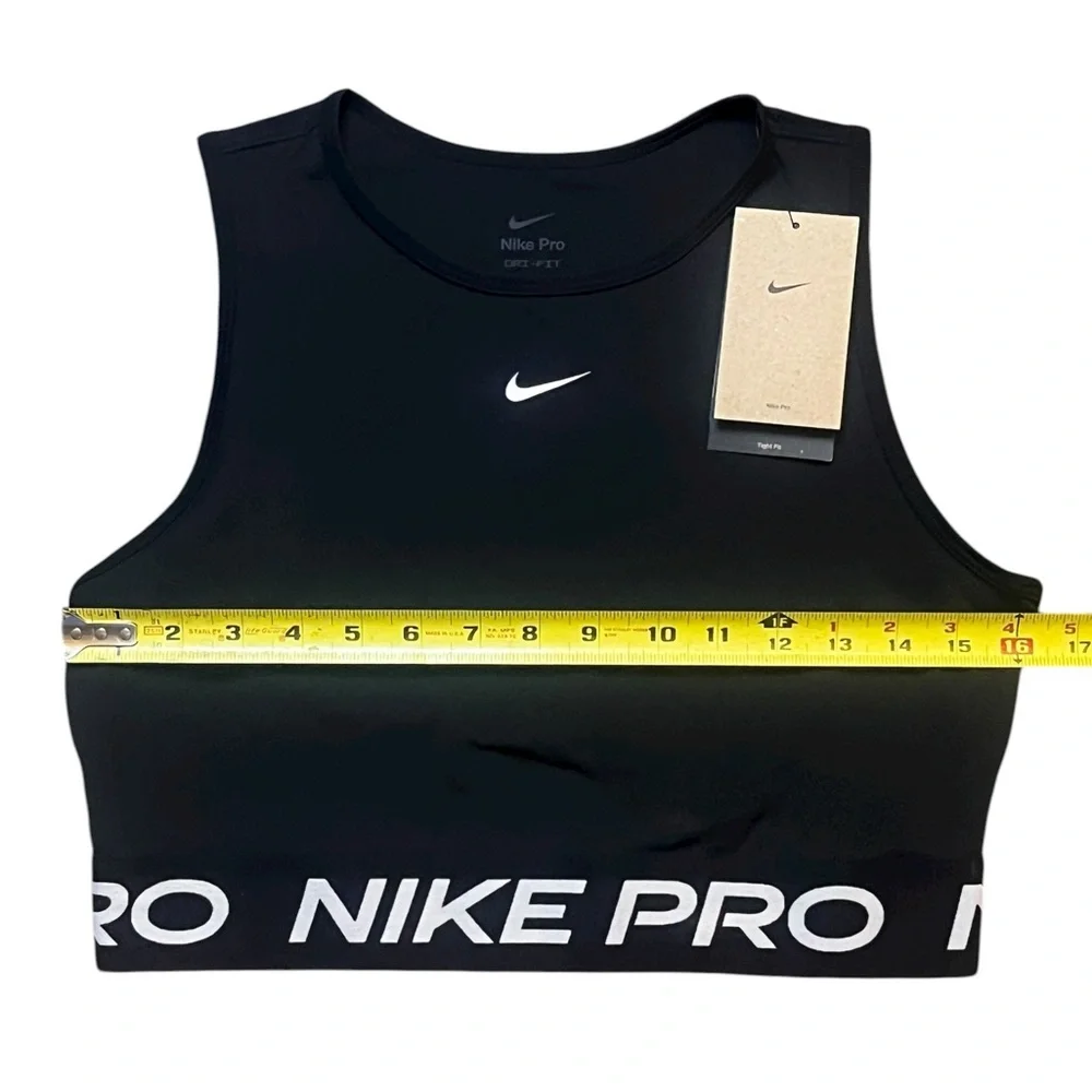 Nike Pro Size Medium Women's Dri-FIT Cropped Training Tank Black